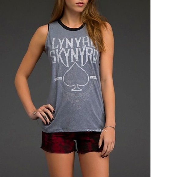 Lynyrd Skynyrd Southern Rock Logo Official Tank Ringer Top L NWT made in USA - Picture 1 of 2